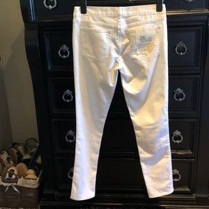 J. Crew Toothpick Ankle/Stretch Skinny Jeans/white